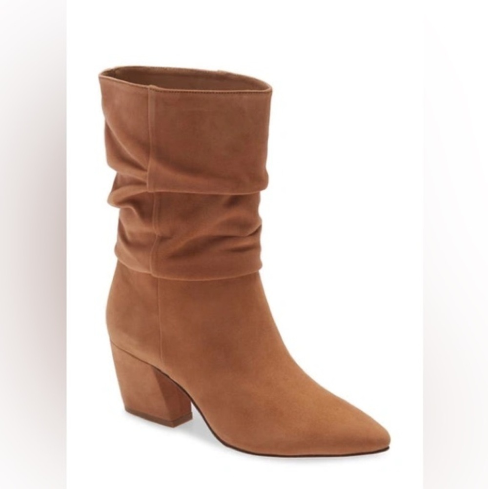 Botkier Skylar Slouch Boots Nutmeg Suede Size 6